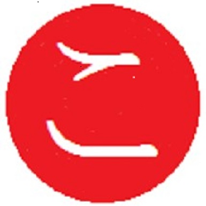 こたつSHOPのロゴ:赤い丸に白い「こ」の文字